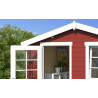 Abri de jardin en bois LASITA NINA 175 - 4.56m² (28mm)  ROUGE SUEDOIS