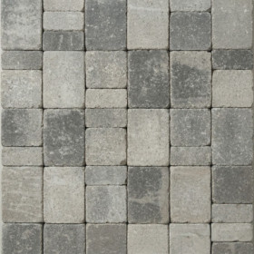 Pavé en béton vieilli multiformat nuancé gris épaisseur 6cm - 1m²