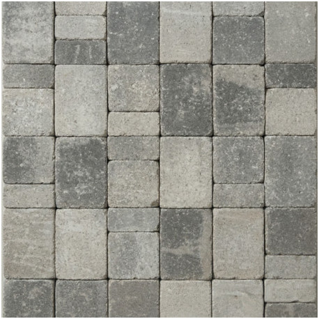 Pavé en béton vieilli multiformat nuancé gris épaisseur 6cm - 1m²