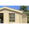 Abri de jardin en bois LASITA NINA 230 - 6.05m² (28mm)  finition NATURELLE