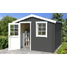 Abri de jardin en bois LASITA NINA 230 - 6.05m² (28mm)  GRIS ANTHRACITE