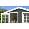 Abri de jardin en bois LASITA NINA 230 - 6.05m² (28mm)  GRIS ANTHRACITE