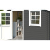 Abri de jardin en bois LASITA NINA 230 - 6.05m² (28mm)  GRIS ANTHRACITE