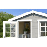 Abri de jardin en bois LASITA NINA 230 - 6.05m² (28mm)  GRIS CLAIR