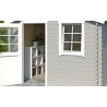 Abri de jardin en bois LASITA NINA 230 - 6.05m² (28mm)  GRIS CLAIR