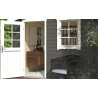 Abri de jardin en bois LASITA NINA 230 - 6.05m² (28mm)  GRIS VERT