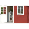 Abri de jardin en bois LASITA NINA 230 - 6.05m² (28mm)  ROUGE SUEDOIS