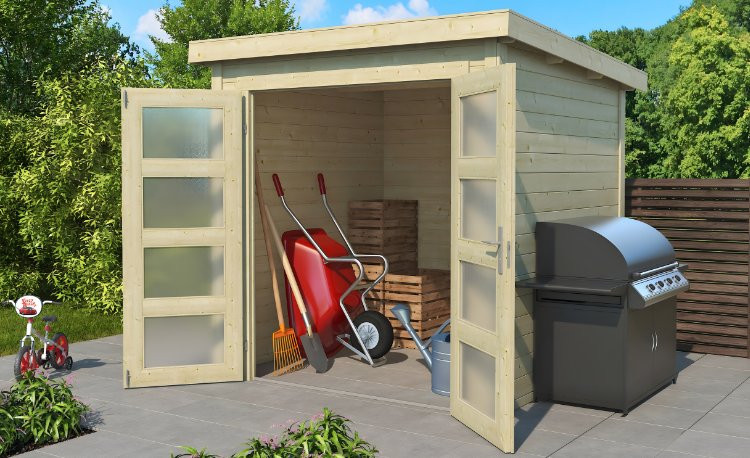 Abri de jardin en bois LASITA  ZAMBEZI 1 - 3.78m²  (28mm) - finition NATURELLE