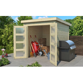 Abri de jardin en bois LASITA  ZAMBEZI 1 - 3.78m²  (28mm) - finition NATURELLE