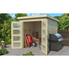 Abri de jardin en bois LASITA  ZAMBEZI 1 - 3.78m²  (28mm) - finition NATURELLE