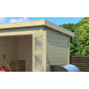 Abri de jardin en bois LASITA  ZAMBEZI 1 - 3.78m²  (28mm) - finition NATURELLE