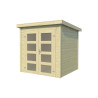 Abri de jardin en bois LASITA  ZAMBEZI 1 - 3.78m²  (28mm) - finition NATURELLE