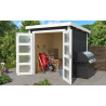 Abri de jardin en bois LASITA  ZAMBEZI 1 - 3.78m²  (28mm) - GRIS ANTHRACITE