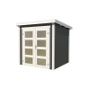Abri de jardin en bois LASITA  ZAMBEZI 1 - 3.78m²  (28mm) - GRIS ANTHRACITE