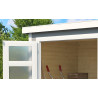 Abri de jardin en bois LASITA  ZAMBEZI 1 - 3.78m²  (28mm) - GRIS CLAIR