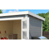 Abri de jardin en bois LASITA  ZAMBEZI 1 - 3.78m²  (28mm) - GRIS CLAIR