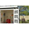 Abri de jardin en bois LASITA  ZAMBEZI 1 - 3.78m²  (28mm) - GRIS VERT