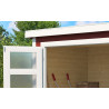 Abri de jardin en bois LASITA  ZAMBEZI 1 - 3.78m²  (28mm) - ROUGE SUEDOIS