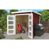 Abri de jardin en bois LASITA  ZAMBEZI 1 - 3.78m²  (28mm) - ROUGE SUEDOIS