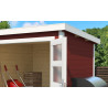 Abri de jardin en bois LASITA  ZAMBEZI 1 - 3.78m²  (28mm) - ROUGE SUEDOIS