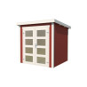 Abri de jardin en bois LASITA  ZAMBEZI 1 - 3.78m²  (28mm) - ROUGE SUEDOIS