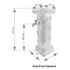Fontaine colonne Ménestrel en béton ton pierre – 40 x 40 x 86 cm