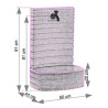 Fontaine de jardin murale avec bac en pierre reconstituée avec lignes horizontales 60 x 40 x 91 cm – Ton Blanc