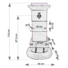 Fontaine de jardin de ville avec colonne en pierre reconstituée 40 x 68 x 115 cm – Ton vieilli