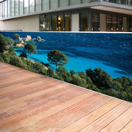 Brise vue de jardin en polyester décor Tamaricio 300 x 80 cm