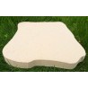 Pas japonais de jardin en pierre reconstituée bouchardée ocre 32 x 28 x 3 cm