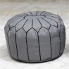 Pouf design gris et noir