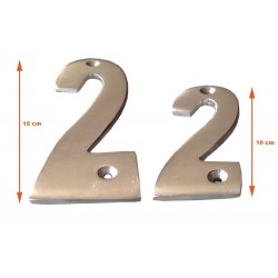 Numéro de Rue à Visser Aluminium 10 x 4 cm N°2