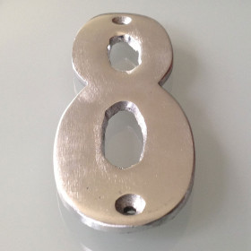 Numéro de Rue à Visser Aluminium 15 x 6 cm N°8