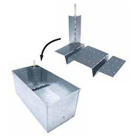 Jardinière en acier rectangulaire gabion 40 x 20 x 80 cm sans galet