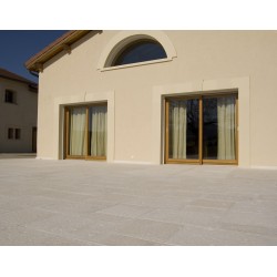Dalle de terrasse en pierre reconstituée 40 x 40 x 4 cm blanc