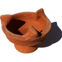 Petit plat tajine de cuisson en terre cuite et son brasero