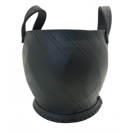 Jardinière en caoutchouc recyclé avec anses 20 x 20 x 25 cm Jardinière en caoutchouc recyclé avec anses 20 x 20 x 25 cm