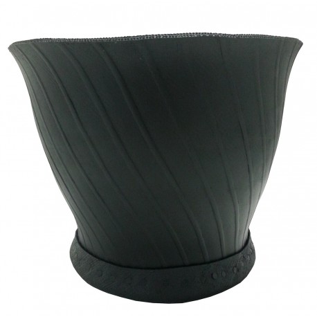 Jardinière en caoutchouc recyclé ronde 15 x 15 x 19 cm Jardinière en caoutchouc recyclé ronde 15 x 15 x 19 cm