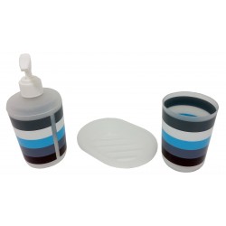 Accessoires de salle de bain tricolore