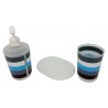 Accessoires de salle de bain tricolore