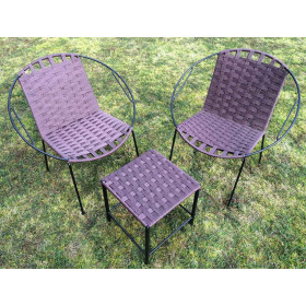 Tabouret bas et fauteuils