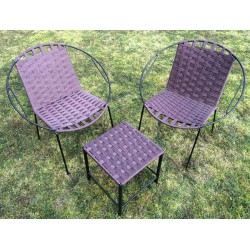 Tabouret bas et fauteuils