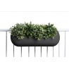 Jardinière en polyéthylène rectangulaire Balconismo 78 x 34 x 25 cm noir