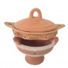 Petit Plat Tajine de Cuisson en Terre Cuite Tagra 23 cm et son Brasero