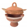 Petit Plat Tajine de Cuisson en Terre Cuite Tagra 23 cm et son Brasero