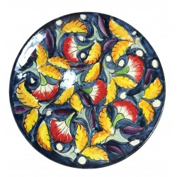 Assiette plate en céramique Ø : 25 cm bleu foncé