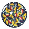 Assiette plate en céramique Ø : 25 cm bleu foncé