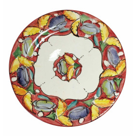 Assiette plate en céramique Ø : 25 cm rouge clair