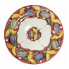 Assiette plate en céramique Ø : 25 cm rouge clair