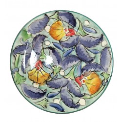 Assiette plate en céramique Ø : 25 cm bleu clair